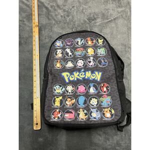 Pokemon Characters Bookbag Black School Travel Trading NEW